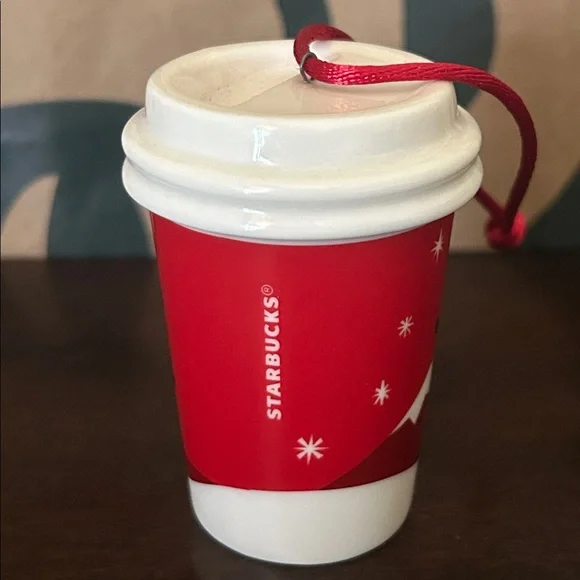 🎄Starbucks Sleigh Ride Holiday Cup Ceramic Ornament - Picture 5 of 7